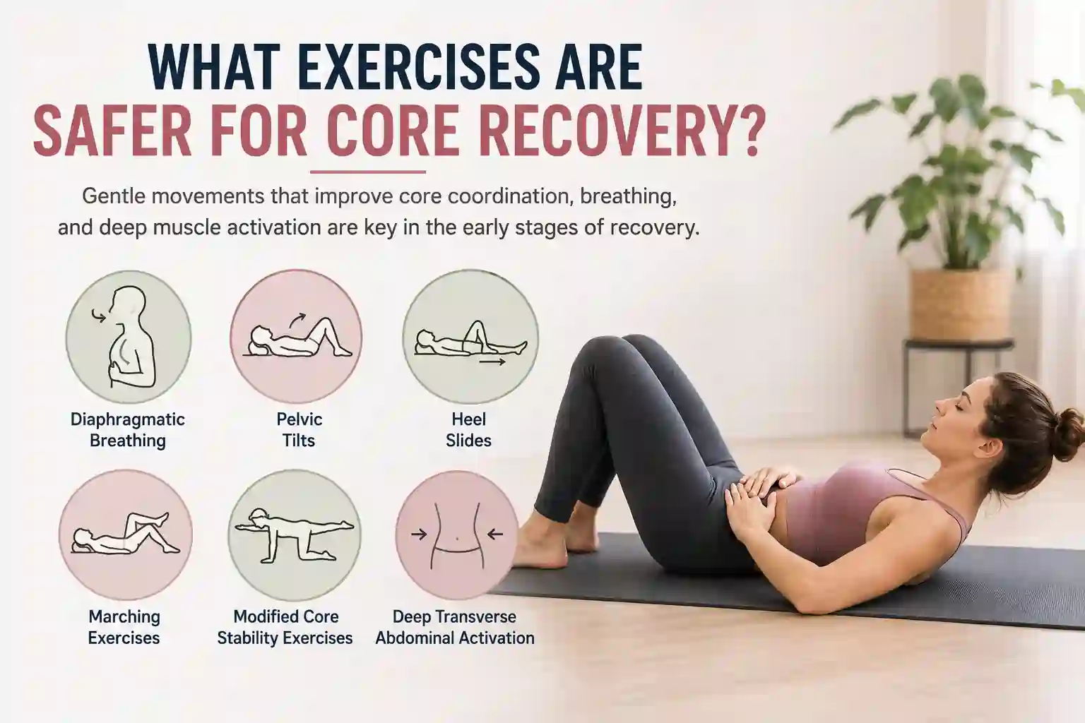 Which exercises may help diastasis recti Kensington Gardens?